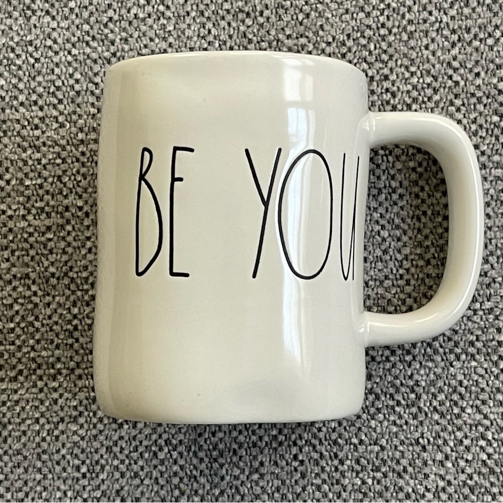 Rae Dunn Artisan Collection by Magenta “Be You” Ceramic Off-White Coffee Mug